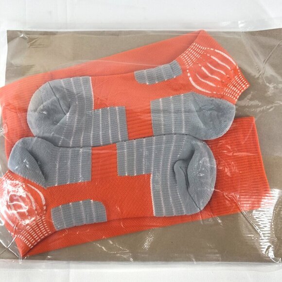 Iramy Gray And Orange Compressive Soccer Socks 2 Pair NIP Size XL - Picture 4 of 5
